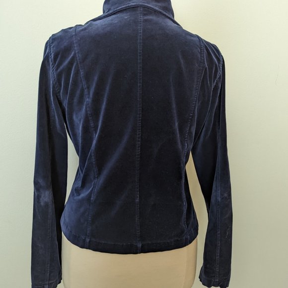 Y2K! Double Breasted Stretch Velvet Blazer - Picture 4 of 5